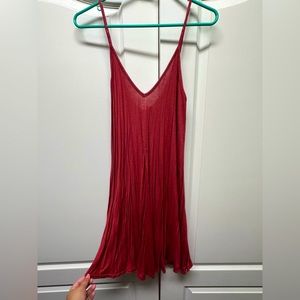 Beautiful brick orange color midi dress from Boohoo.